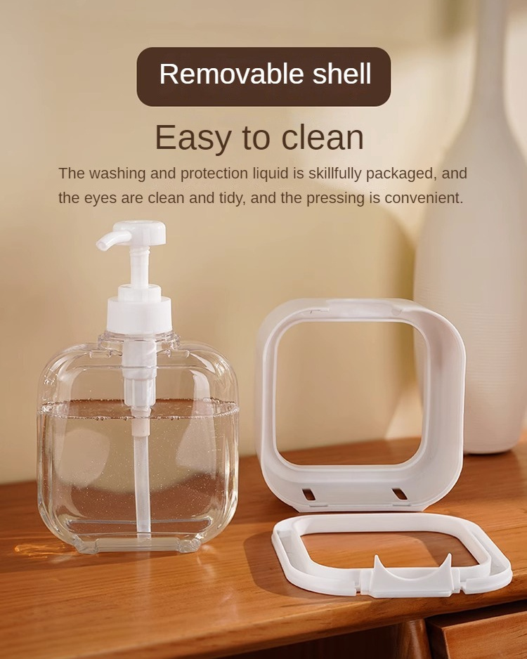 2 pack large capacity plastic squeeze bottles for laundry detergent and lotion unscented hand wash only rectangle shape dispenser details 1
