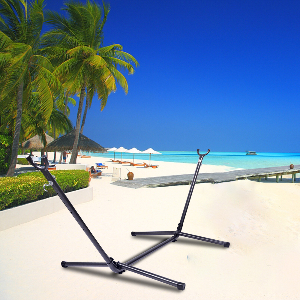 Image of Hammock Accessory Portable Hammock Stand Black Background & Silvery Flower