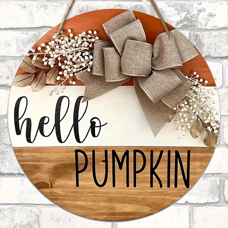 

Wooden Round Sign - Wall Art For Indoor & Various Room Types, No Electricity Needed, Wood Material Fall Decor