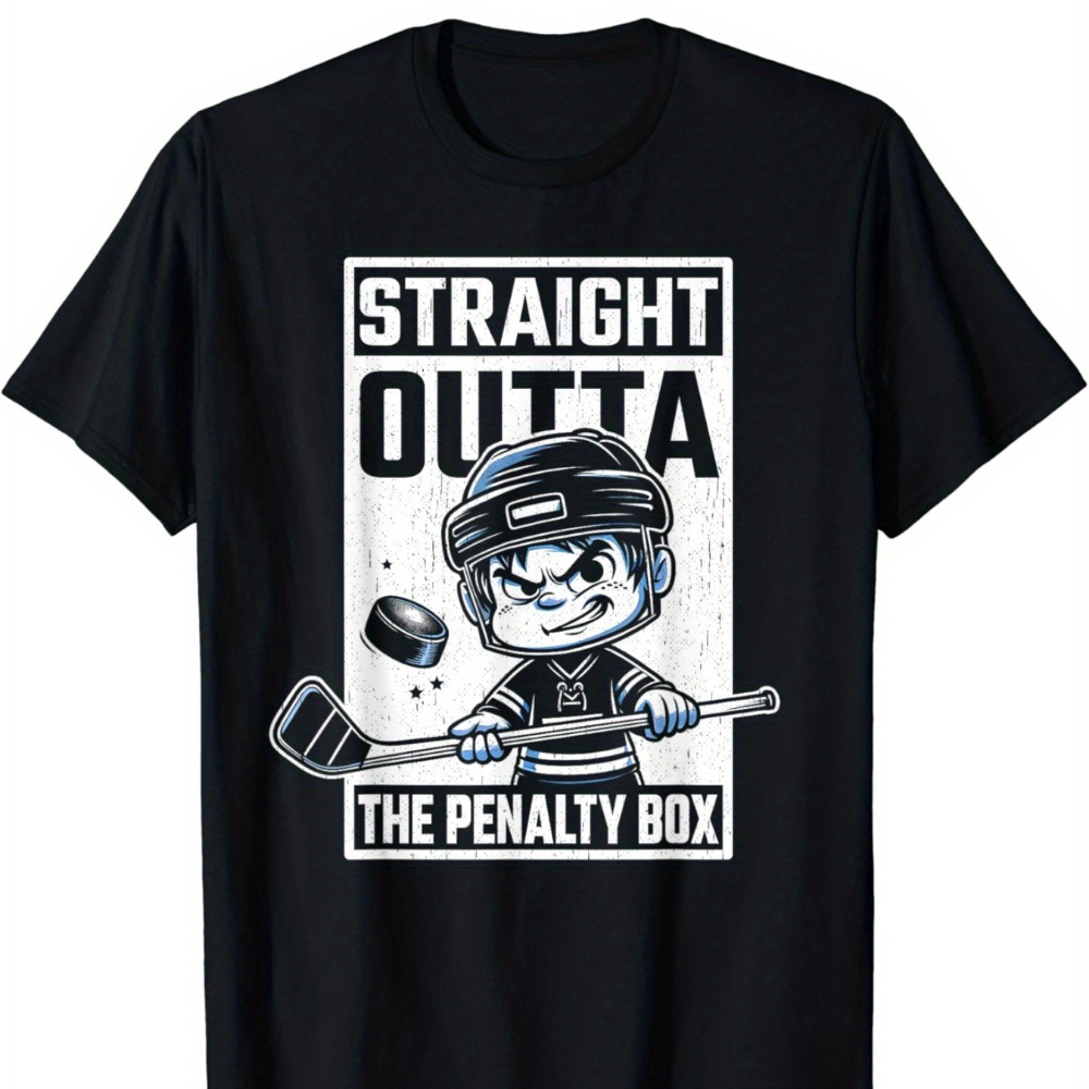 

Straight Outta The Box Youth Kids Hockey T-shirt