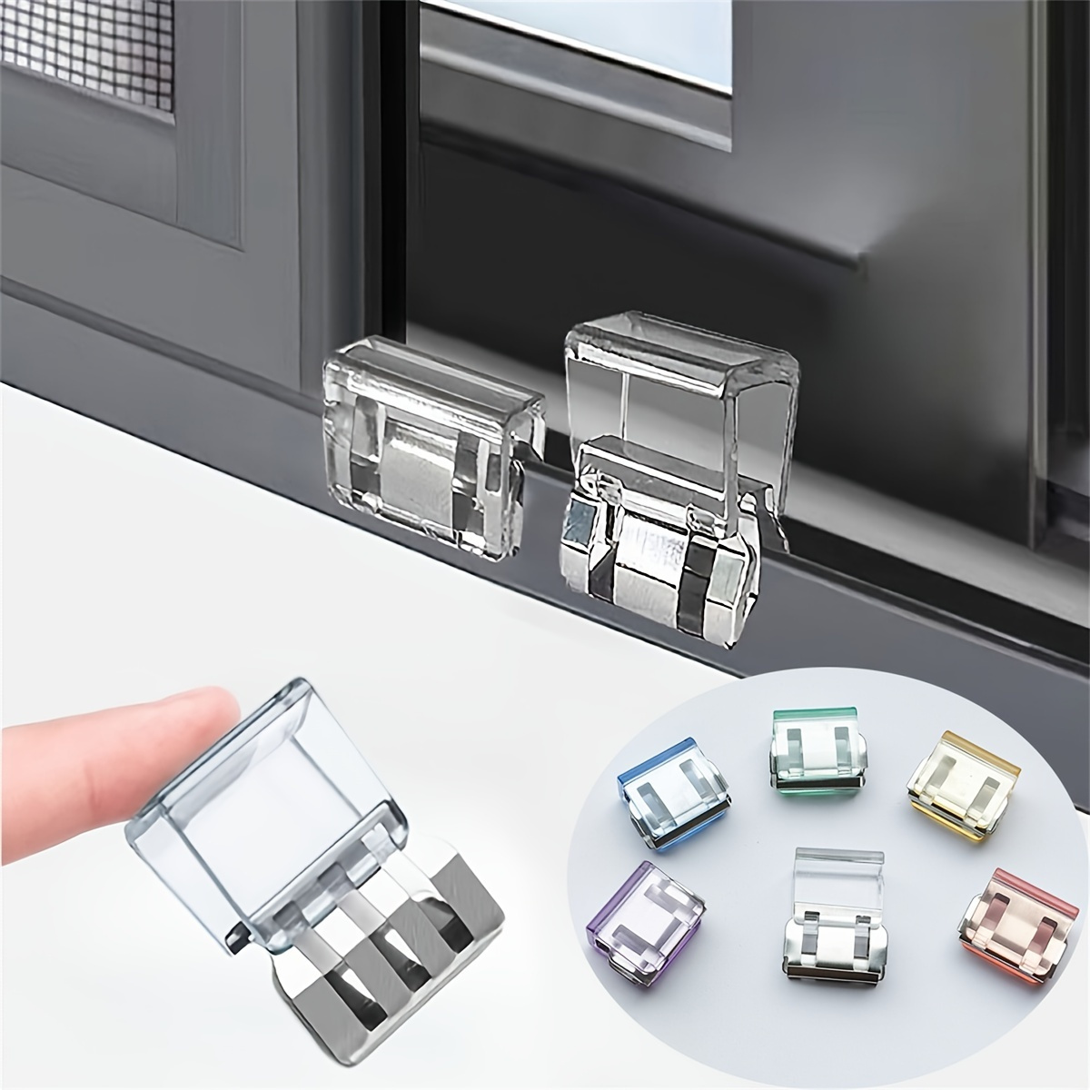 

3pcs Window Limiters Sliding Window Locks - Suitable For Cat-proof Window Buckles, Child-proof Falling Children's Locks, Safety Buckles For Curtains And Doors, And Safety Limiters