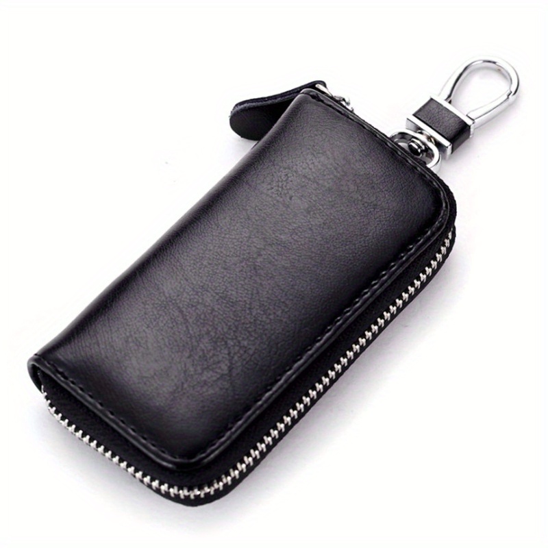 TEMU Multi Function Key Organizer Wallet With 6 Hooks Card Slot And Zipper Closure Portable Key Case For Men And Women