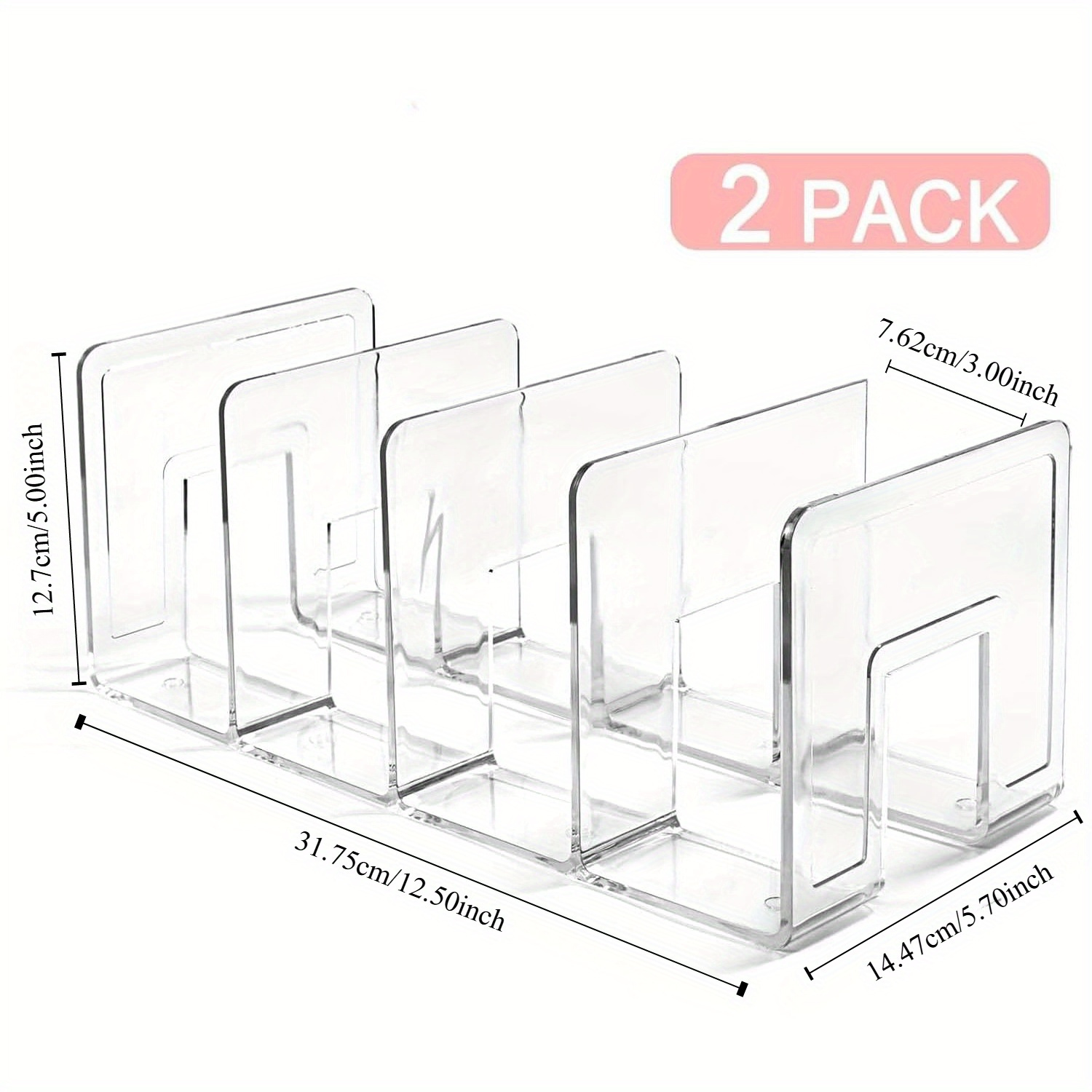 1pc acrylic clear purse storage organizers different size handbag divider holder purse organizer for closet mounted   details 2