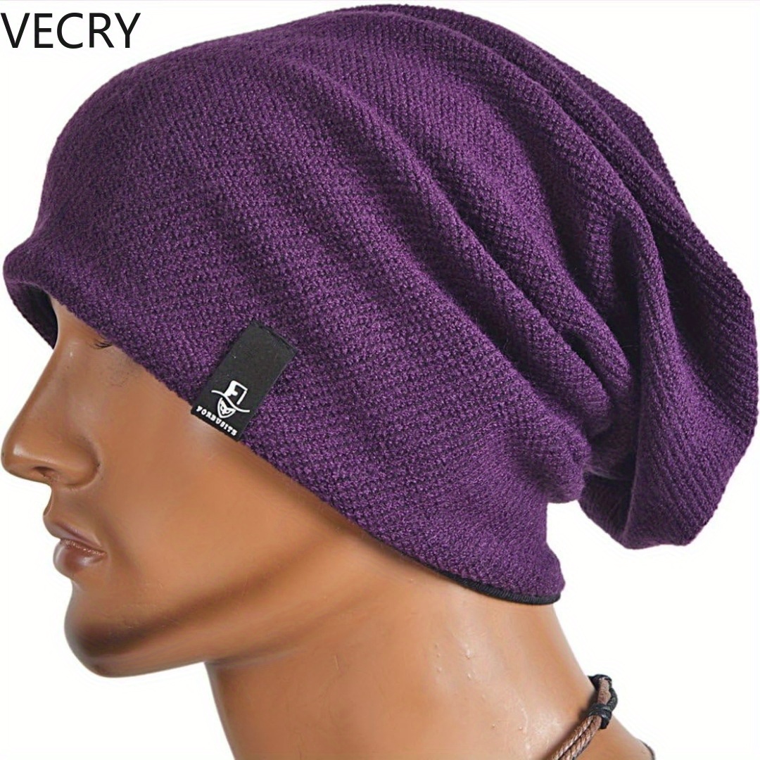 

Vecry Slouch Beanie Hat For Men Winter Long And Oversized Skull Cap