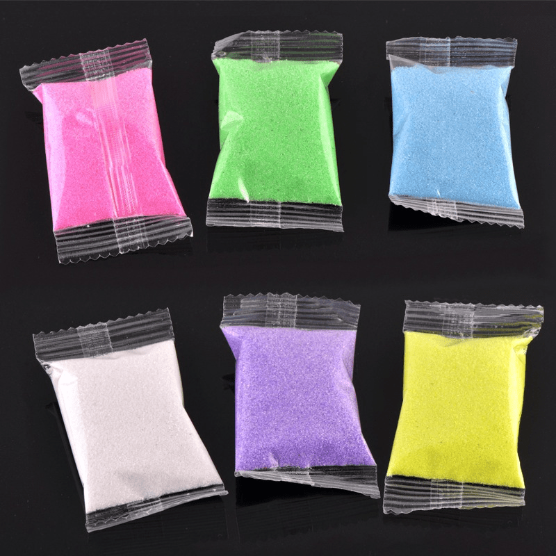 

6pcs Decorative Sand Quartz Sand - Non-toxic Sand For Aquarium Terrarium Fairy - Creative Gift For Christmas, Easter, Decor