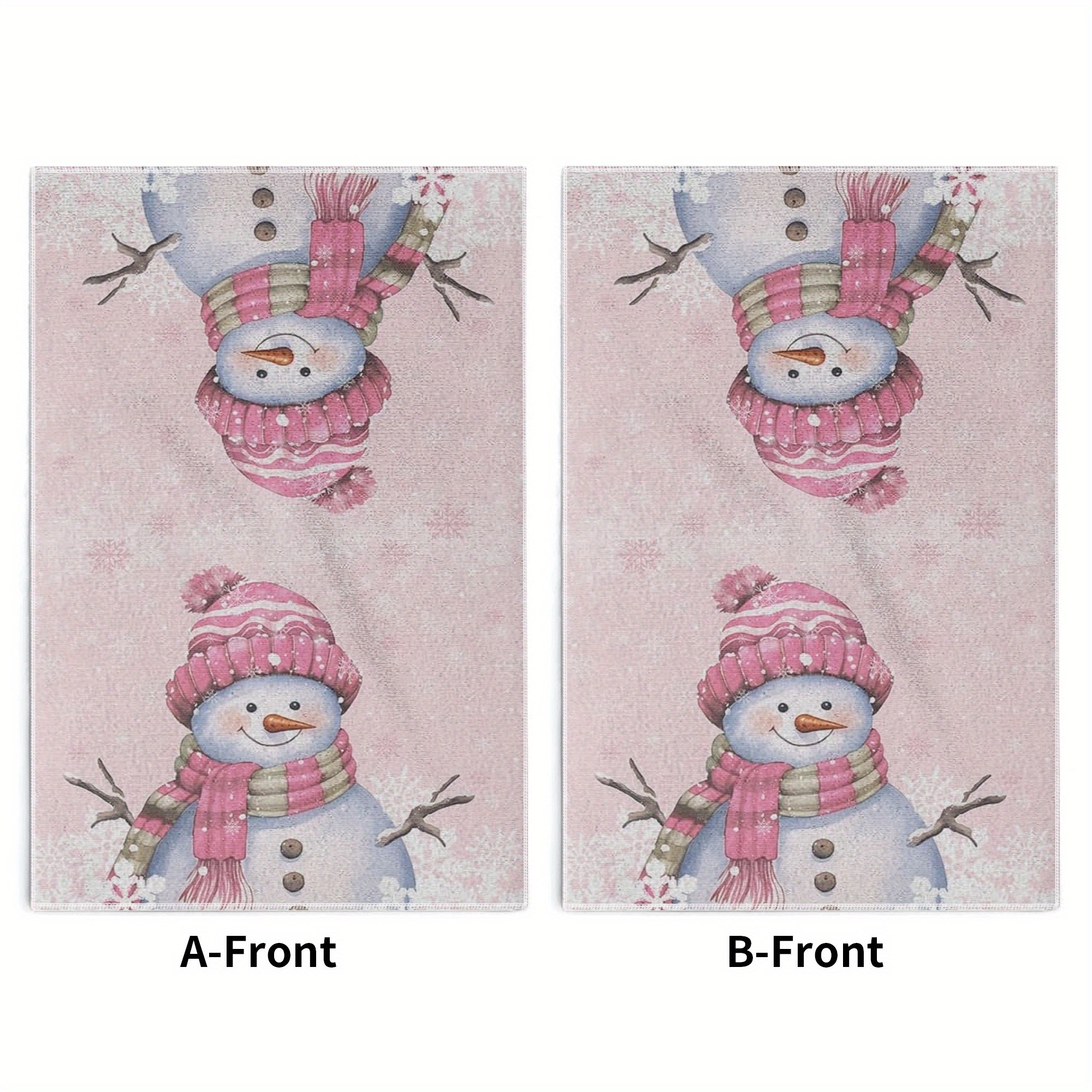 

2pcs - Snowman Christmas Towels - Oversized, & Bathroom Scouring , 18x26