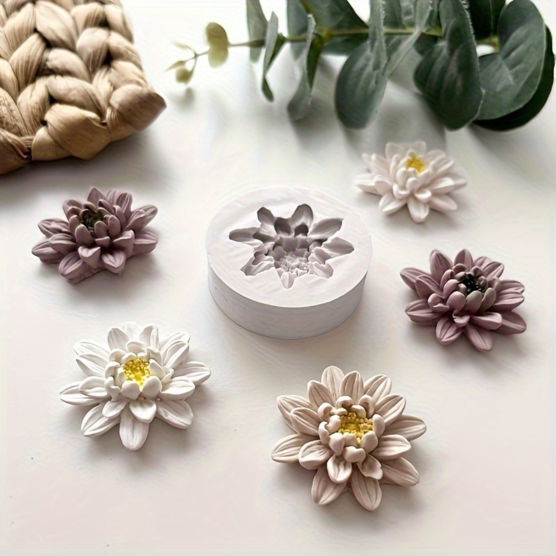 

1pc Silicone Flower Resin Casting Mold For Candle Aromatherapy, & Crystal Epoxy Mould - Diy Handmade Silicone Craft Mold For Resin Casting Jewelry Making