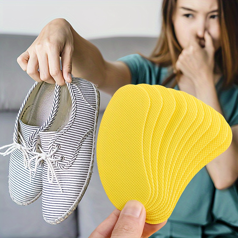 

100pcs Shoe Deodorizer Pads, Non-woven Disposable Odor Eliminator Stickers For Sports Shoes, Refreshing Footwear Scent, Deodorant Insoles Inserts