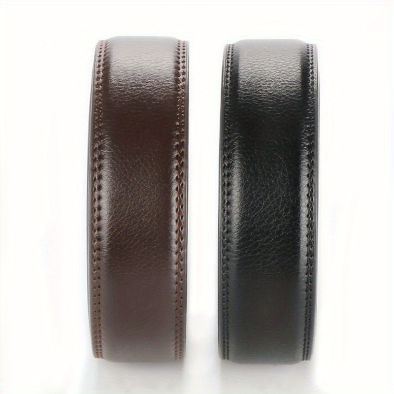 2pcs Large Size Leather Belts, No Buckle Design