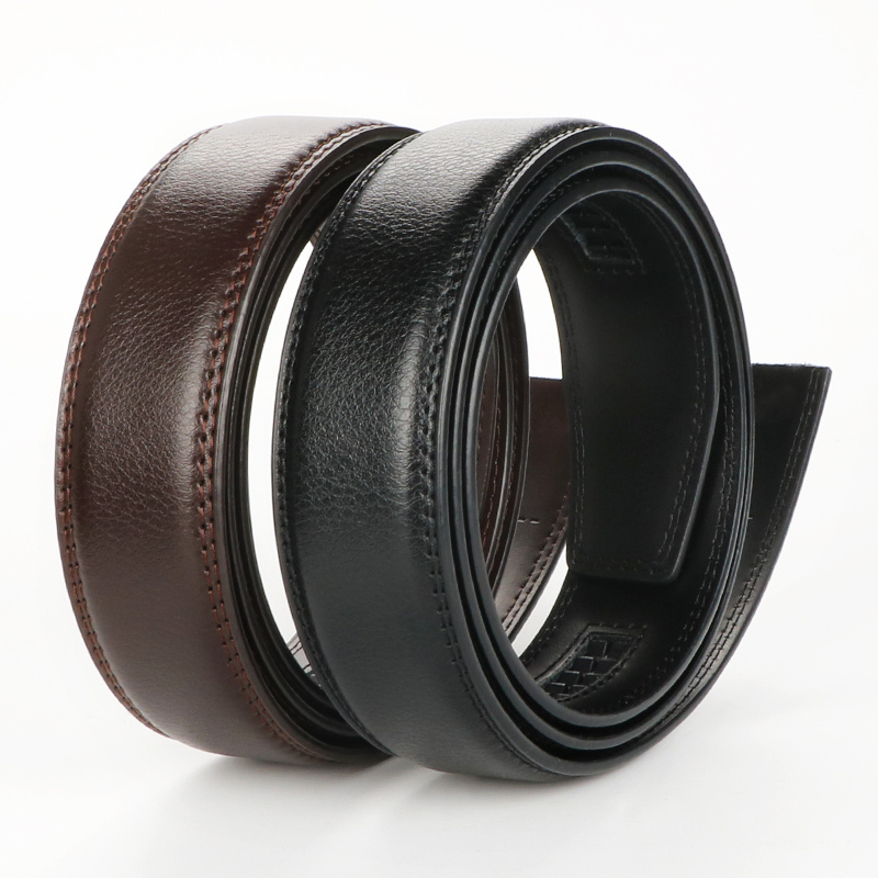 2pcs Large Size Leather Belts, No Buckle Design