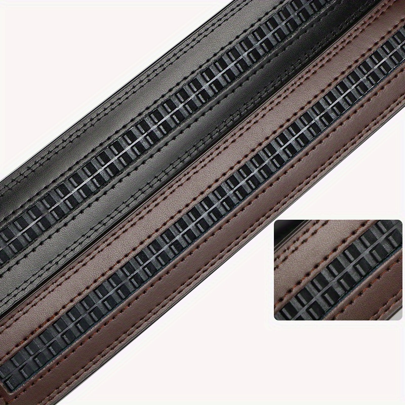 2pcs Large Size Leather Belts, No Buckle Design