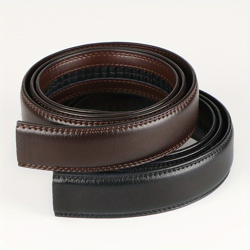 2pcs Large Size Leather Belts, No Buckle Design