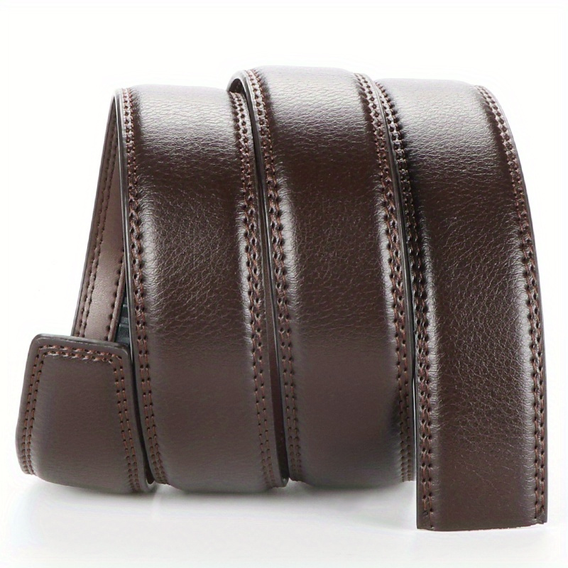2pcs Large Size Leather Belts, No Buckle Design