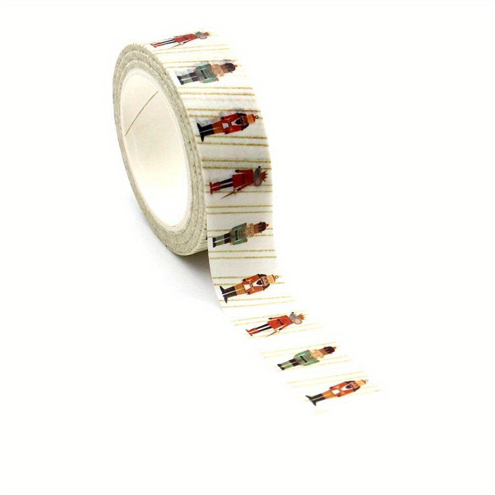 TEMU 1 rotolo da 15 mm * 10 m di nastro washi decorativo a forma di e ballerina di Natale per scrapbooking, nastro adesivo per forniture scolastiche