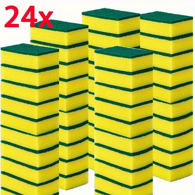 

24pcs - Sponges - , & Oil Removal For , Cookware & - Double-