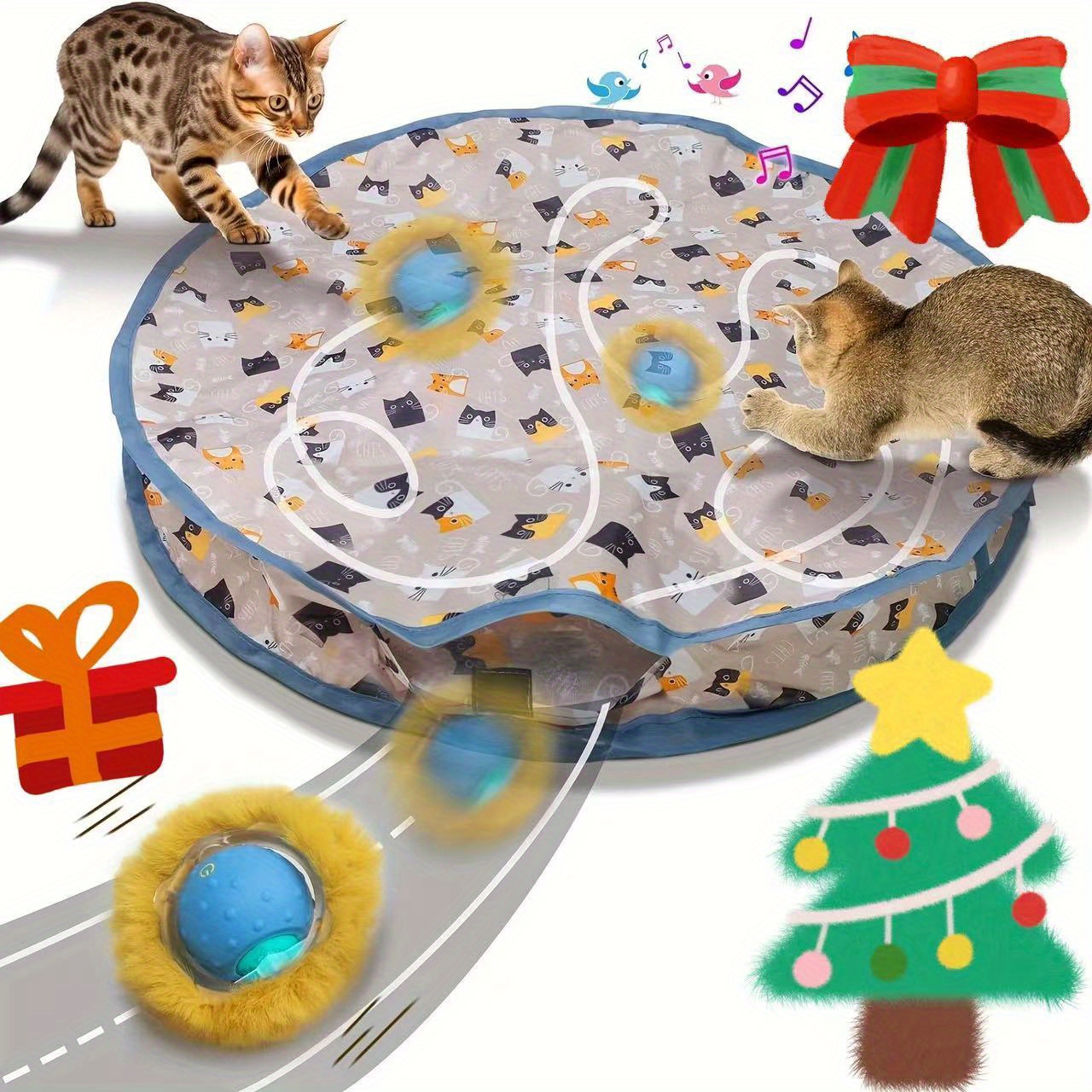 

Wizard Rechargeable Interactive Cat Toy - Motion-activated, Chirping, Hide-and- Hiding Cover For Indoor Cats And Kittens - Exercise, Stimulation, And Endless Entertainment, Christmas