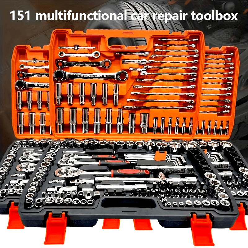 

All-new 151pcs Kit, , And - For Car, , - Includes Carrying , Chromium- Steel,