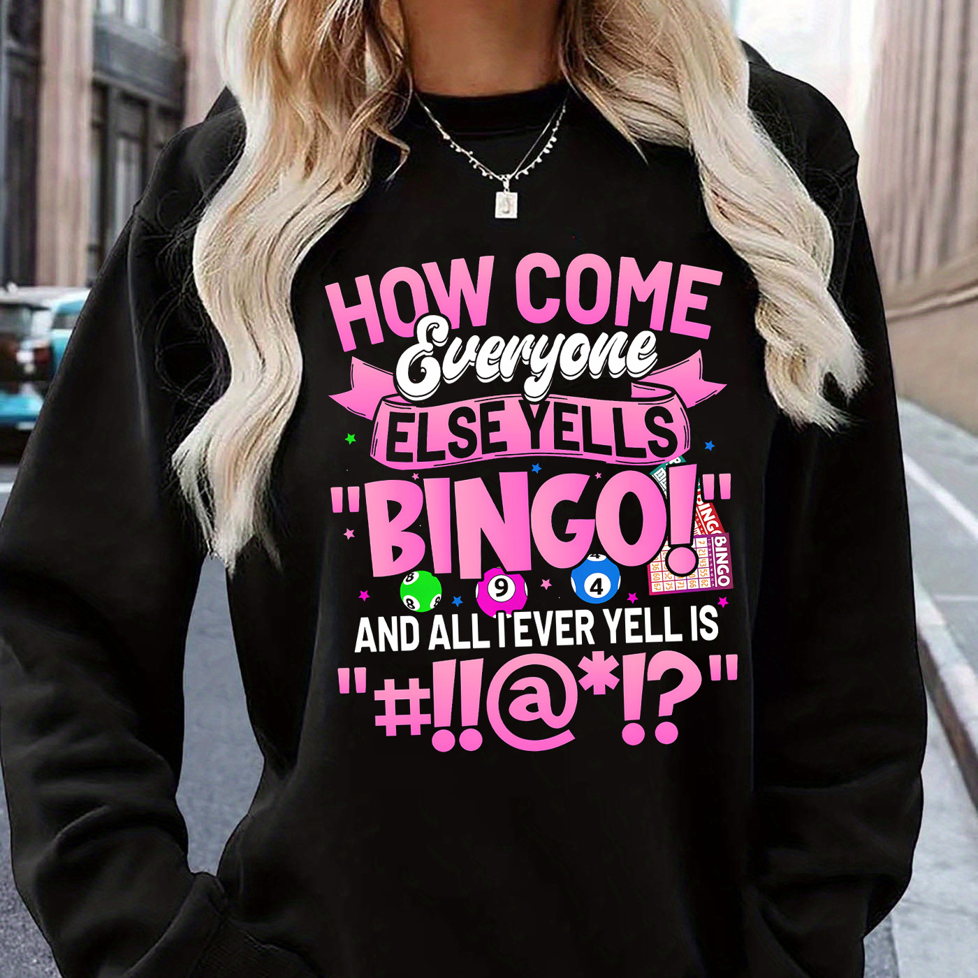 

Sweatshirt For Women - Long Sleeve , Polyester , , For Fall &