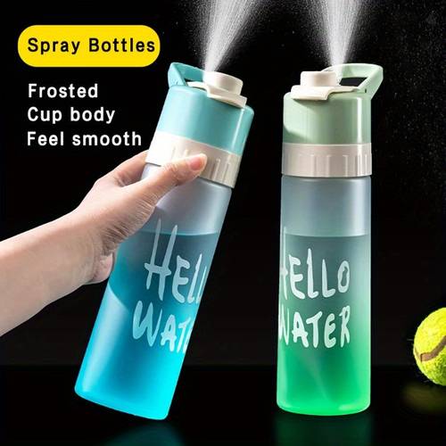 large capacity spray fog water bottle with spray mist system lightweight portable water cooler suitable for camping gym system for sports outdoor activities