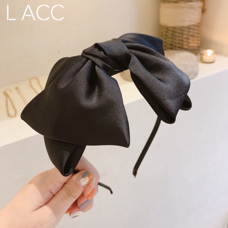 

Elegant Black Bowknot Hairband For Women, Vintage Style, Sweet Cute, Polyester Fabric, Normal Hair Type, Fashion Hair Accessory