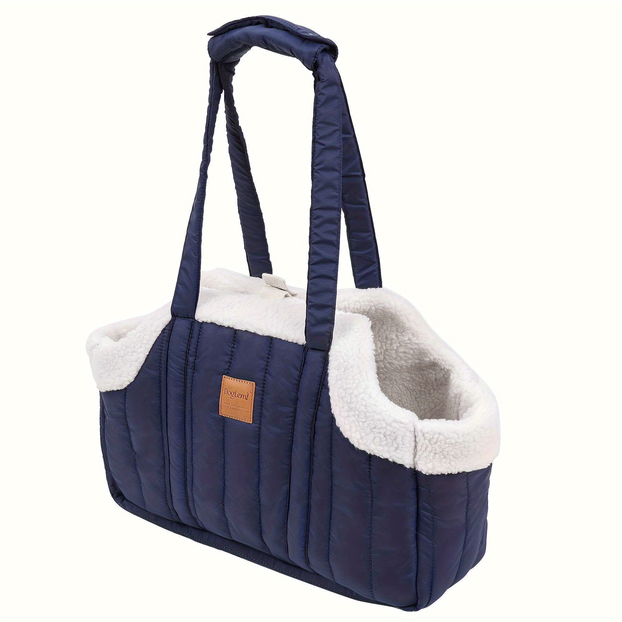 Image of Doglemi, Open Style Winter Carry-on Pet Bag For Keeping Warm And Essential For Going Out. Comfortable, Plush, Soft, And Reusable Sturdy Pet Tote Bag