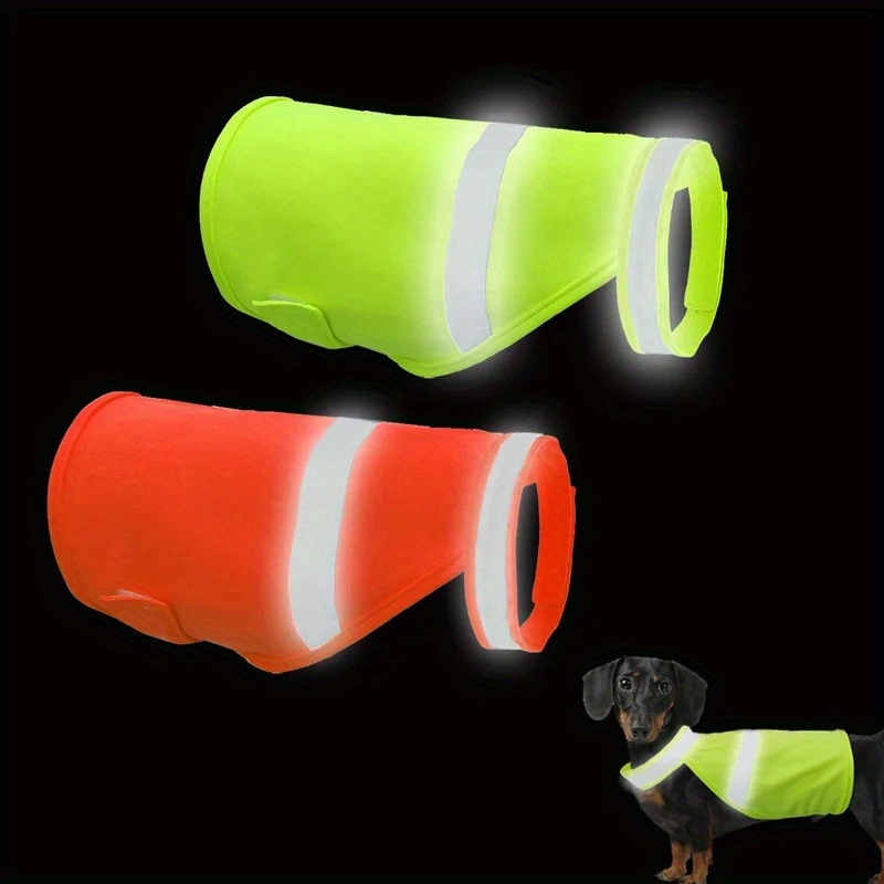 

Reflective Dog Vest, Fluorescent Coat, Waterproof Knit Fabric, Adjustable , For Medium Breeds, Night Outdoor Gear