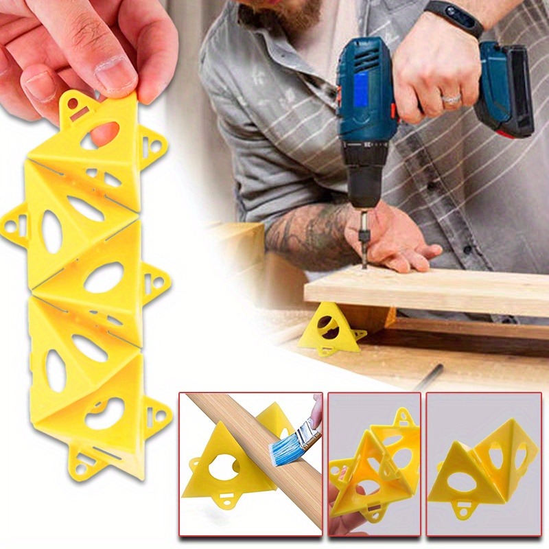 

Detachable Yellow Stand - Pyramid Woodworking Frame For Elevated Painting, Non-adhesive Feet, Ideal For Diy & Crafts