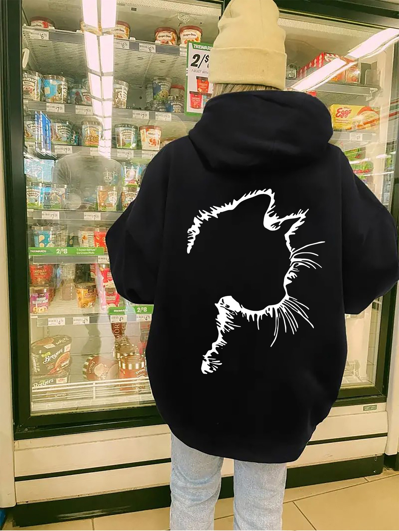 black cat hoodie - Poland
