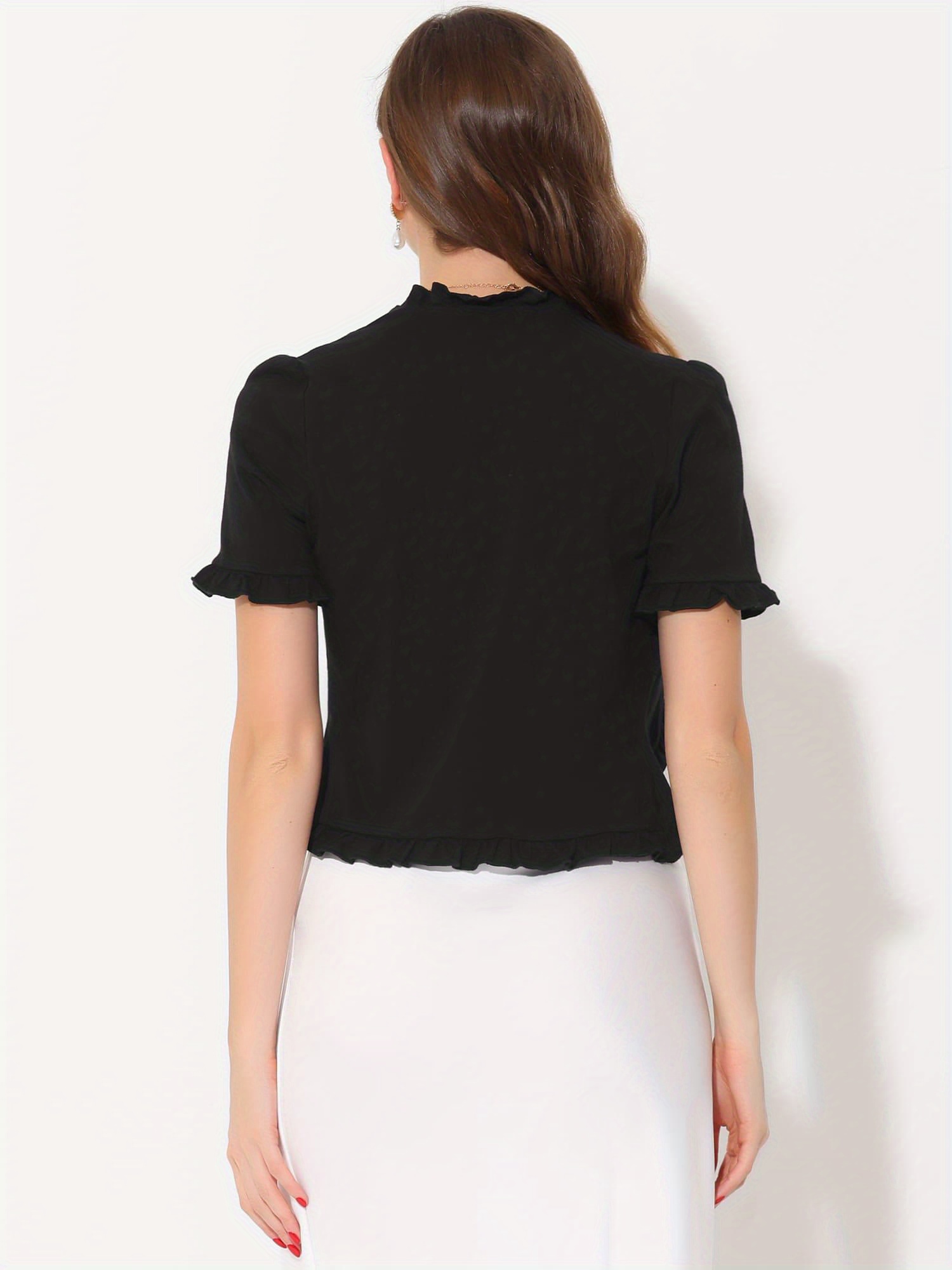 bolero shrugs womens ruffle short sleeve shrugs dress - Temu