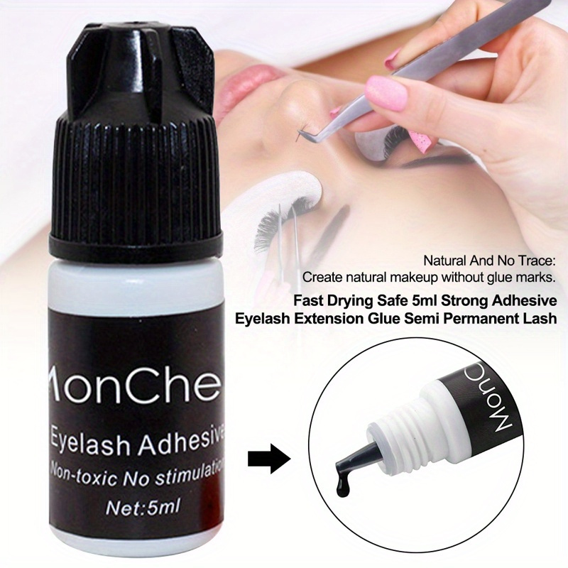 

Fast Drying Safe 5ml Strong Adhesive Eyelash Extension Glue Semi Permanent Lash