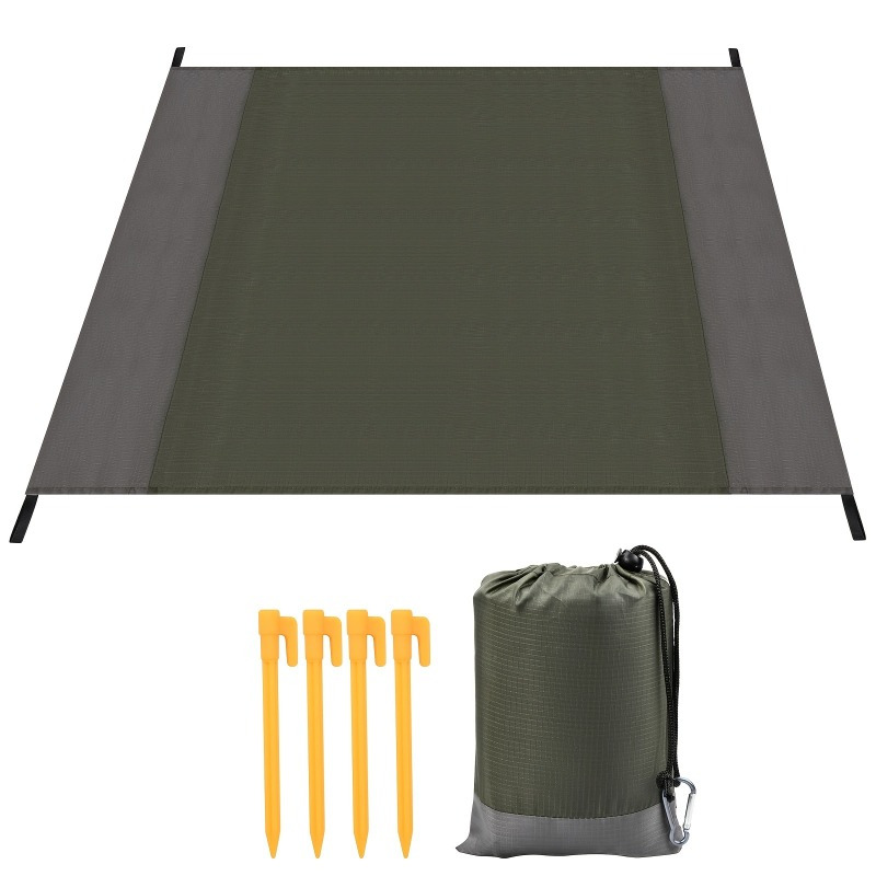 

Couverture de - imperméable 78x83 pouces, tapis de plage d'extérieur ultra large, équipement de voyage pour le camping et la randonnée, tissu en polyester, toutes , couleur unie, lavage à ou