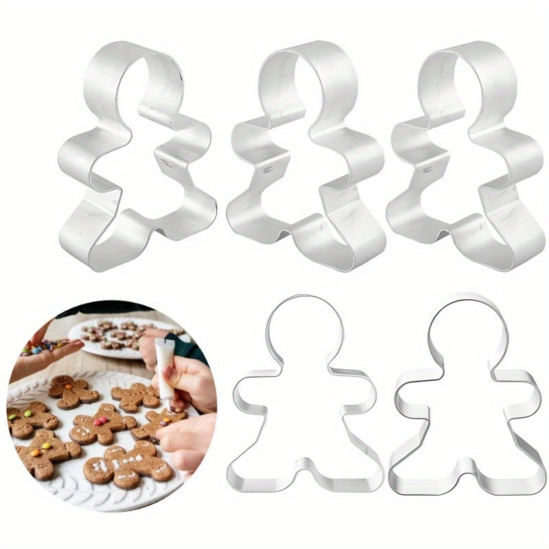 

5 Gingerbread Stainless Steel - Baking - Food Grade, Lead Free, 430 Stainless Steel