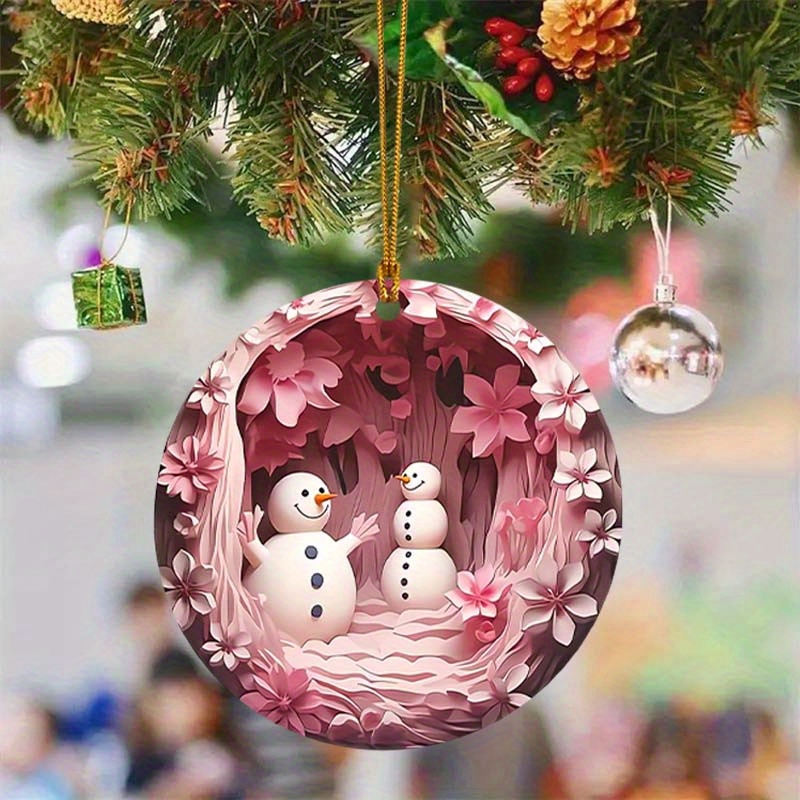 

Snowman , , 2d Christmas One- Printed For Christmas Tree Decorations , For , 3d,