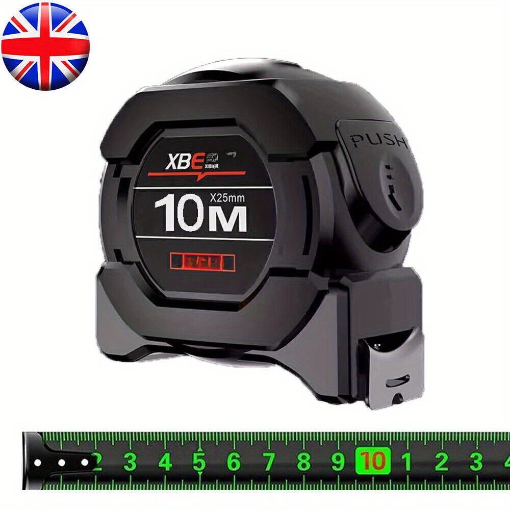 TEMU 10m X 2.5cm Fluorescent Steel Tape Measure Precision Measuring Tape Uk