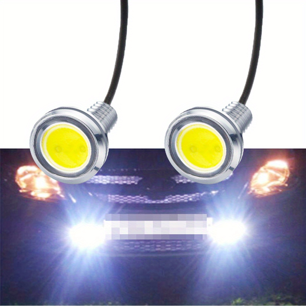 TEMU Set Of 2, 18mm Eagle Eye Led Daytime Running Lights - Improve Your Visibility And Safety!