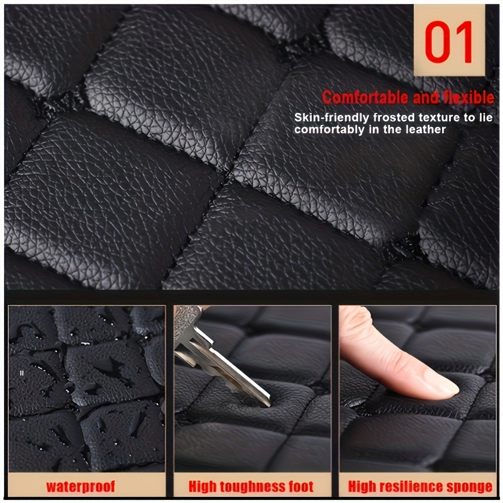 5pcs Luxury Floor Mats, All-Season, All-Weather Protection, Easy to Clean, Non-Slip, for Vehicle Interior Care, Fits Sedans, Trucks, SUVs