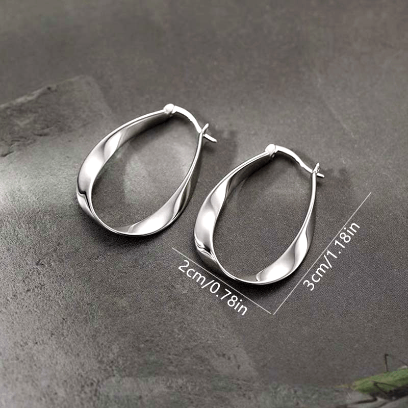 

Sterling Silver Hypoallergenic Hoop Earrings For Men - Elegant Party Accessories With Anti-allergic -