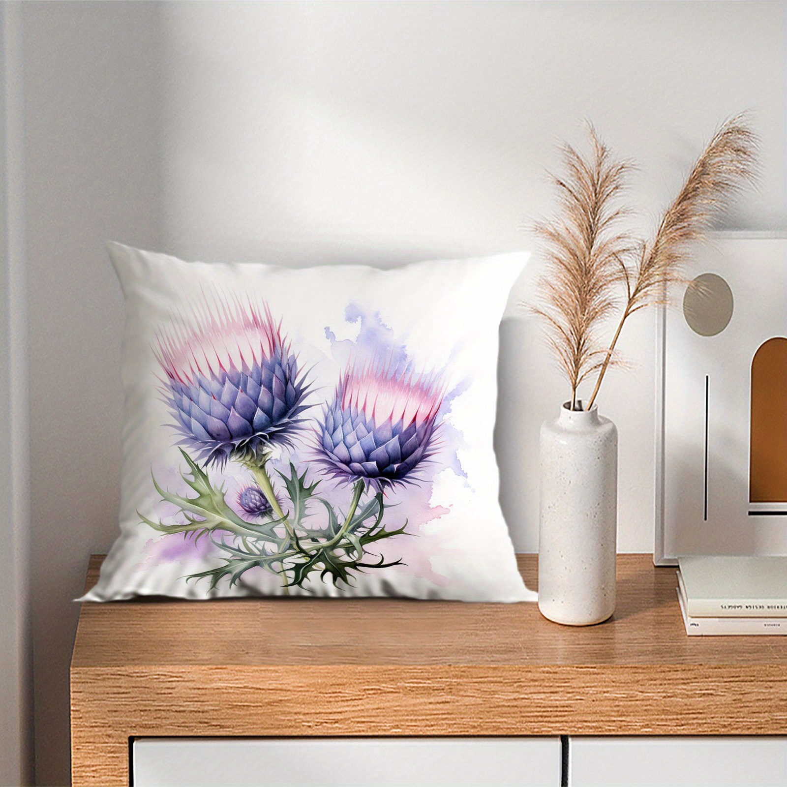 set bohemian style thistle pattern throw cushion covers Temu - Main Image