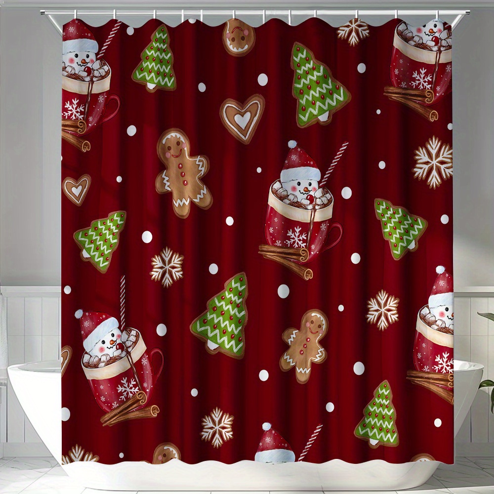 

Christmas For Man & Shower Curtain - , Included - Bathroom Decor By , For Christmas