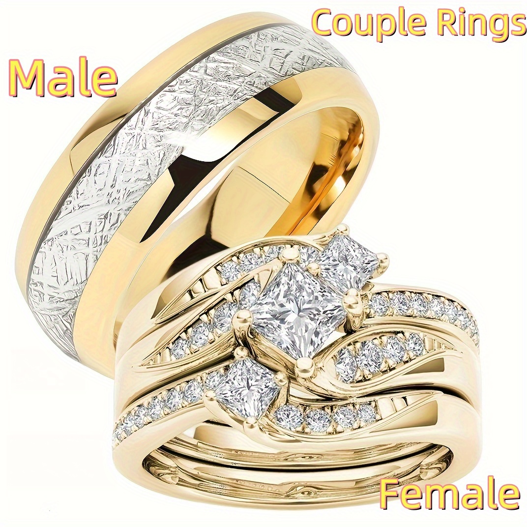 

Autumn And Winter Men's And Women's , Set With Shiny Synthetic Zirconia Ring Jewelry, A Birthday Gift For Male And Female Friends