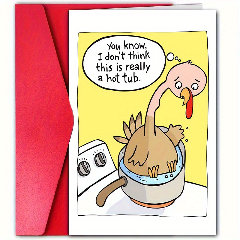 

Charming Thanksgiving Greeting Card With Envelope (4.7"x7") - Family, Friends, Teachers | Cute Turkey & Pumpkin Design | Ideal For & Holiday Dinners