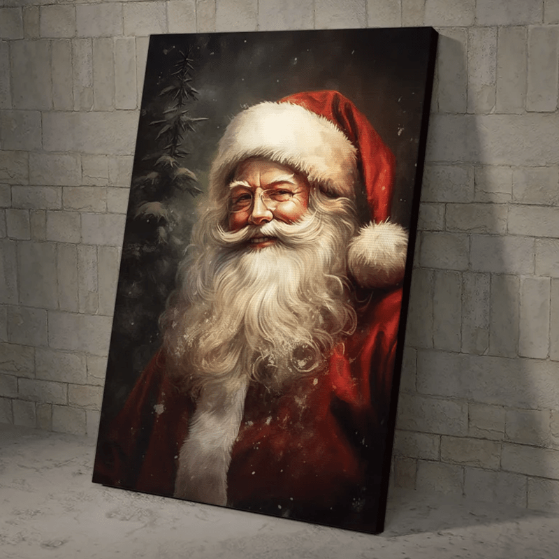 

1pc Christmas Decorative Wall Art, Santa Claus, Christmas Art Printing, Wall Art, Suitable For Living Room, Bedroom, Dining Room, Ideal For Christmas Gifts, 11.8x15.7 Inches,