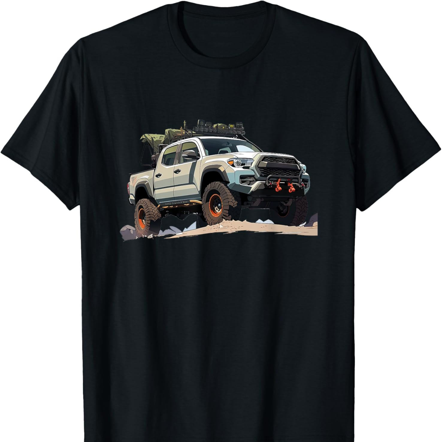 

Anime Style Tacoma Truck Rig T-shirt Pure Cotton Interesting Design Diy Short Sleeve T-shirt For Men, Soft And Breathable, Suitable For , Comfortable, Casual And Sports, And Christmas Gifts