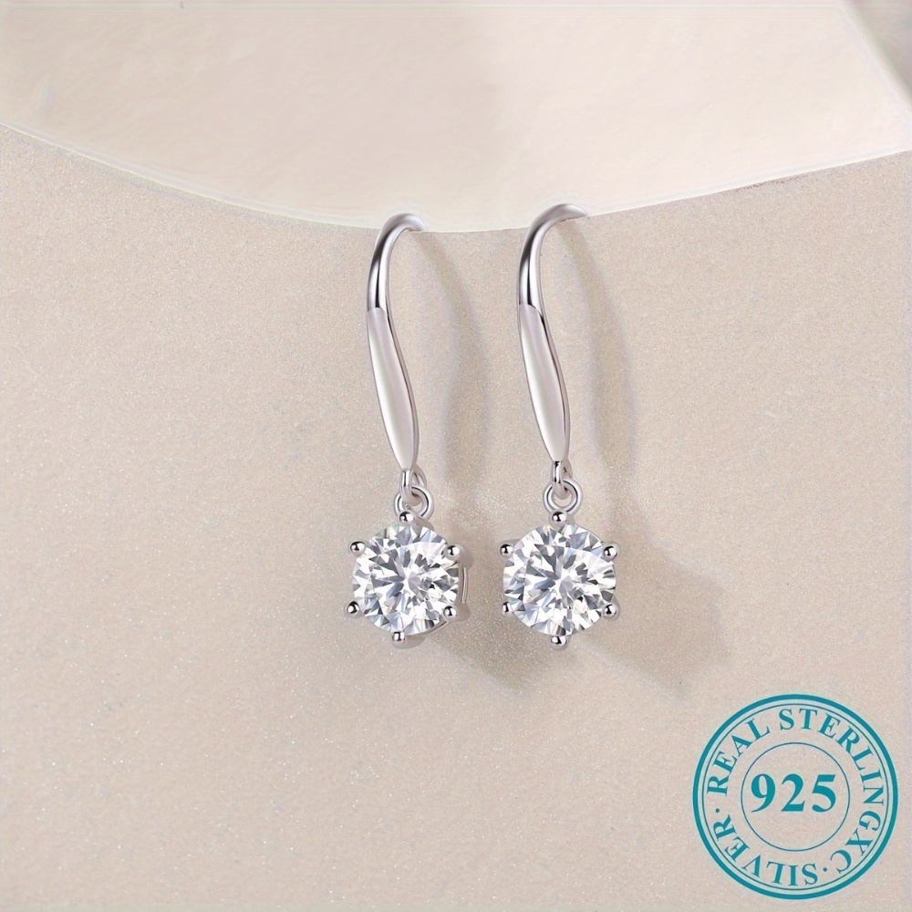 

Luxury S925 Sterling Silver Moissanite Earrings For Women - Hypoallergenic, Nickel-free, , And Sparkling - Valentine's Day, Engagement, Birthday, And Gift- Occasions