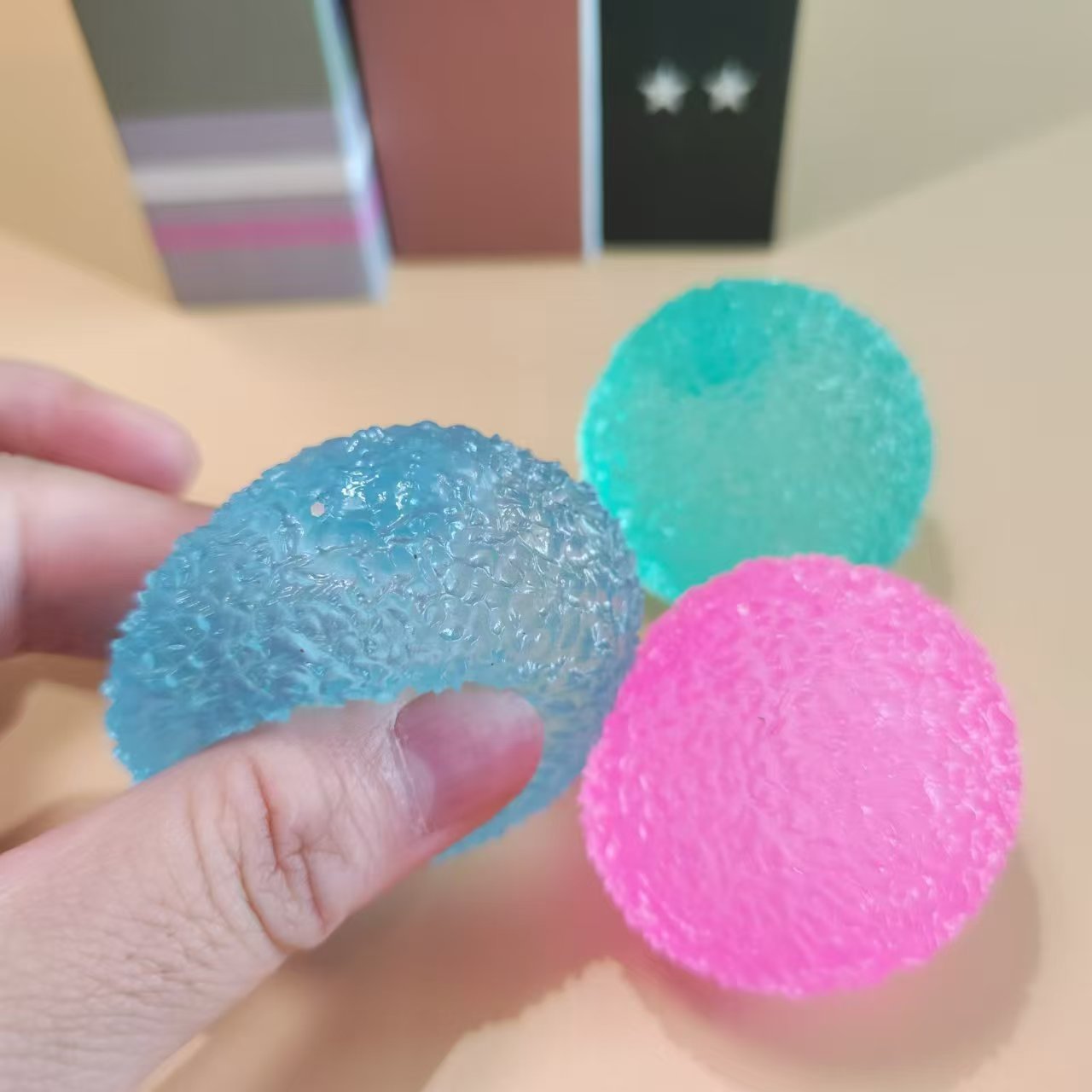 1pc textured pressure ball squeeze toy slow rising maltose gel fidget   relief gift back to school gift christmas halloween thanksgiving new year gift random color