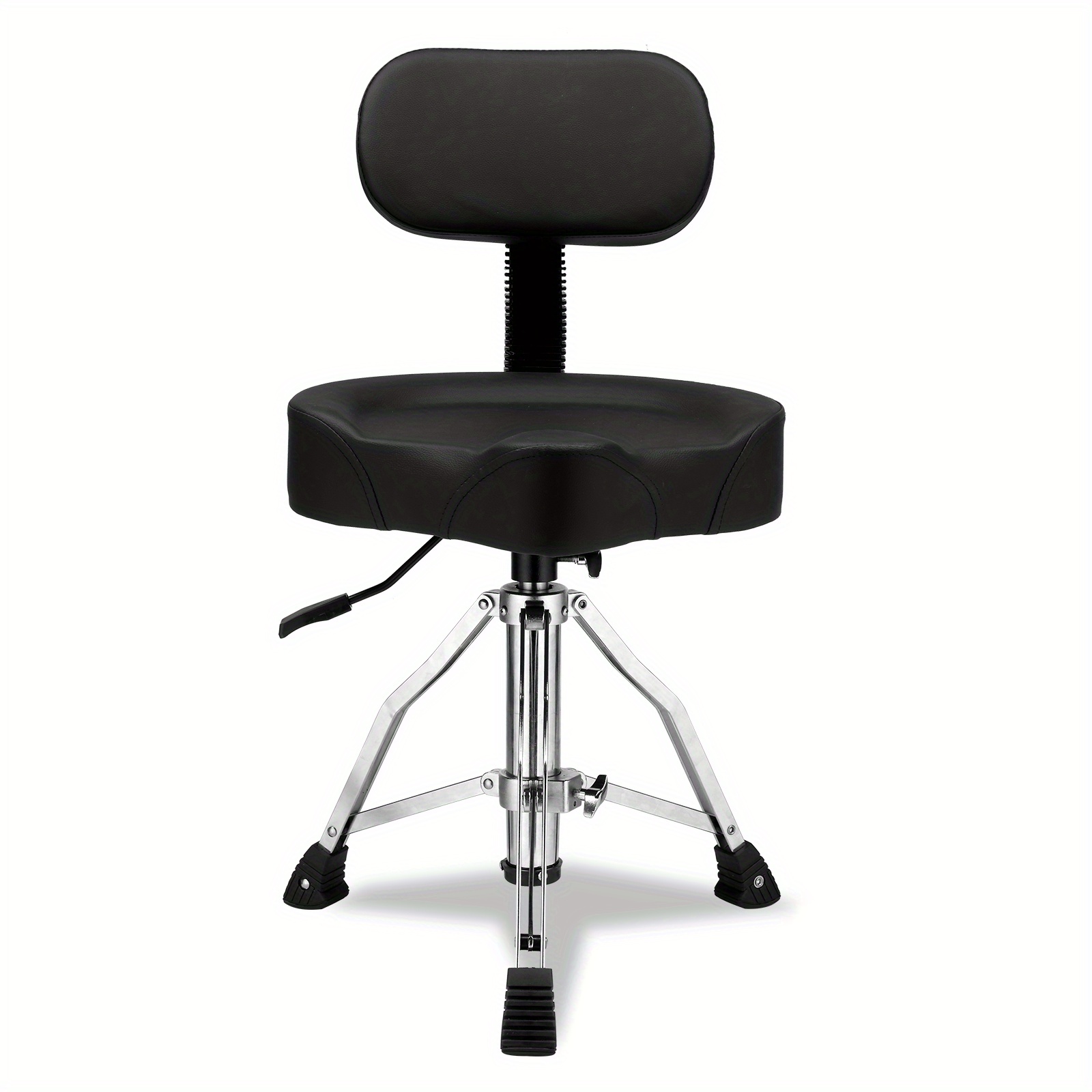 TEMU Drum Throne With Backrest, Hydraulic Drum Stool Adjustable Height, Heavy Duty Hydraulic Drum Seat Design Black