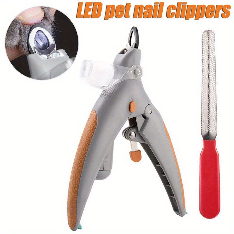 TEMU Enipate Stainless Steel Pet Nail Clippers With Magnification - For , Safe & Effective Nail Care, No Battery Needed, Dog Nail Care, Sleek Clipper