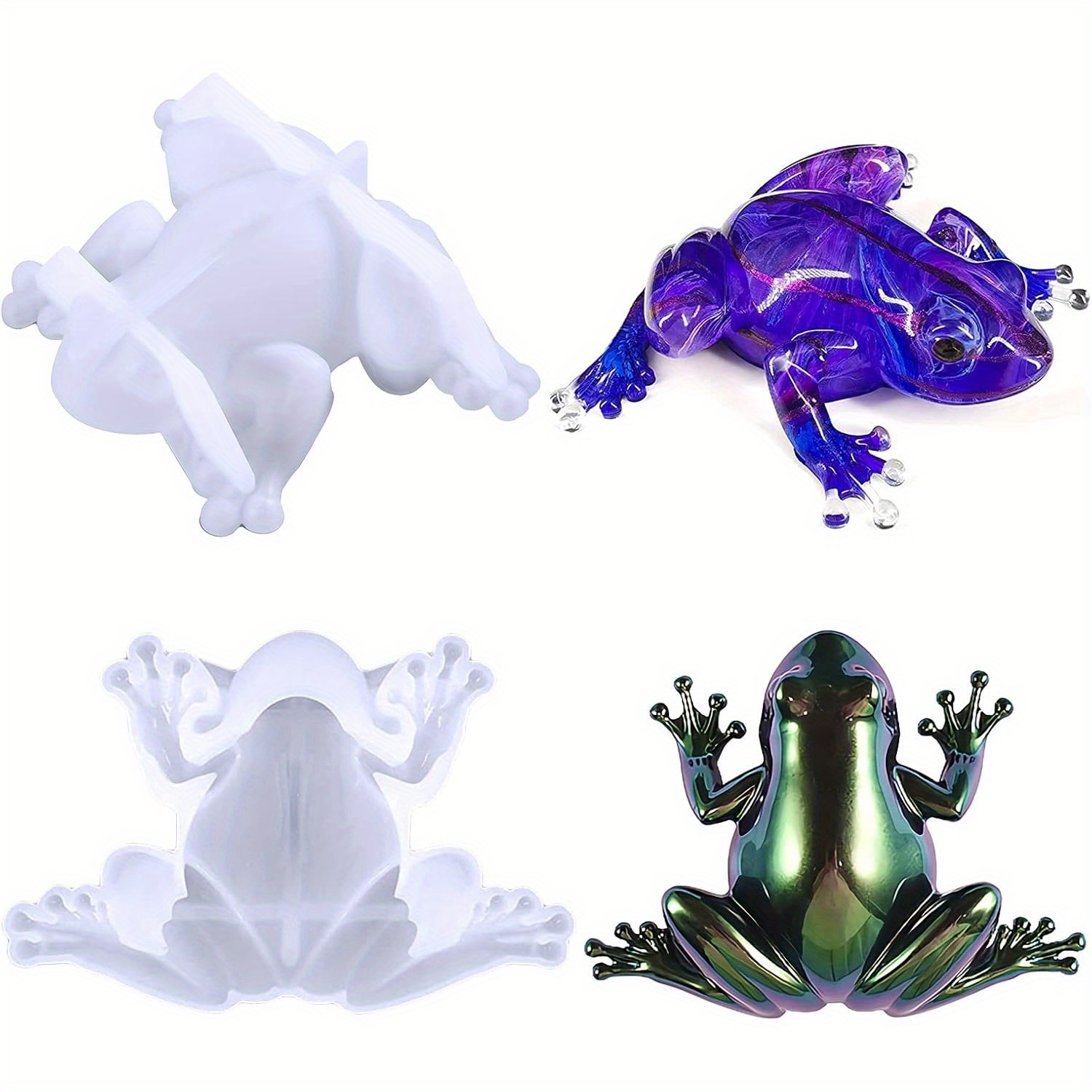 

2pcs Frog Mold Silicone, 3d Animal Silicone Molds For Epoxy Casting, Unique Display Frog Resin Mold For Diy Modeling Clay, Plaster, Resin Casting, Gifts Desktop Ornament Home Decor