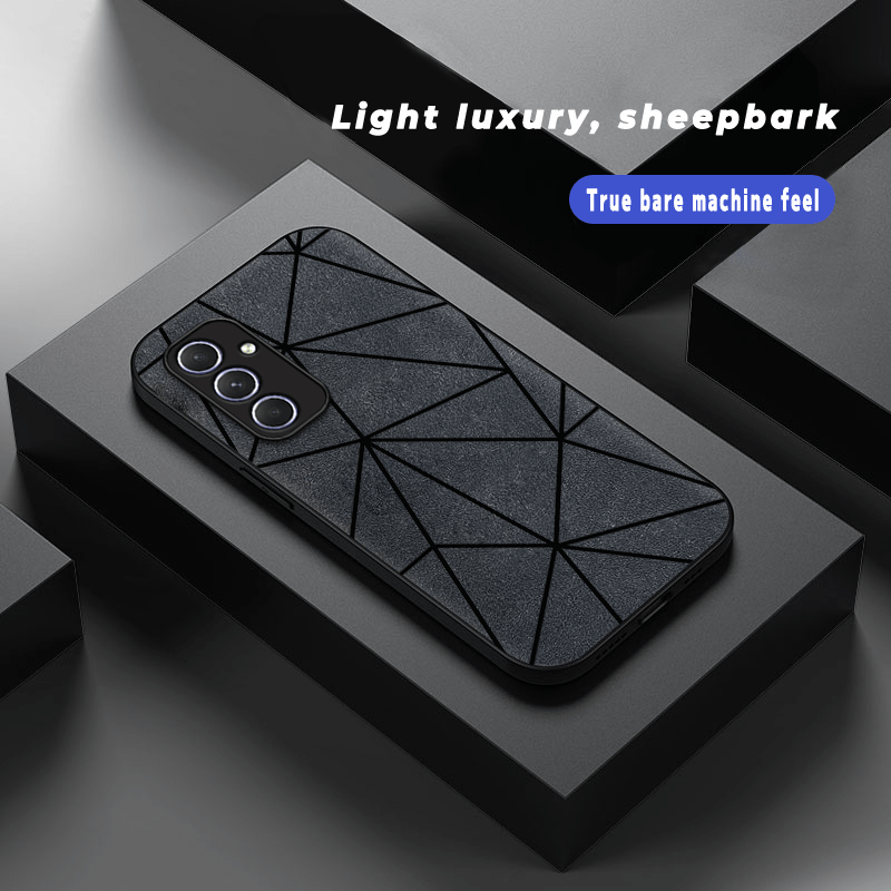 

A Minimalist Checkered Pattern Case Suitable A55, Samsung A35 5g, A25 5g For Men, A15 4g, Ultra-thin A15 5g With , Full Coverage, Light Luxury Business Matte Protective Cover.