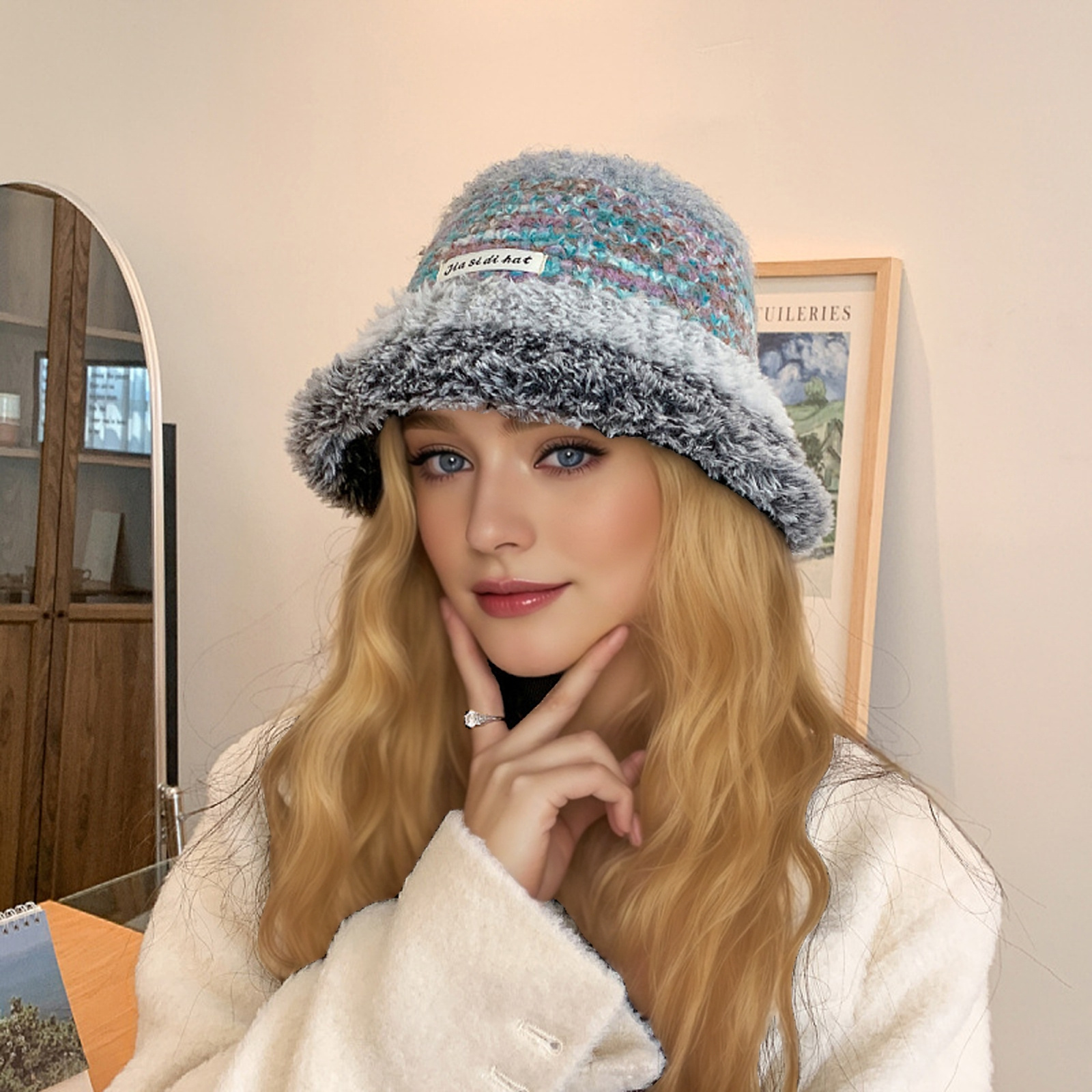 

Winter Bucket Hat For Women - Warm & Cute, Fluffy Fisherman Hat, Hand Wash Or , Random Decorative Accessories Included